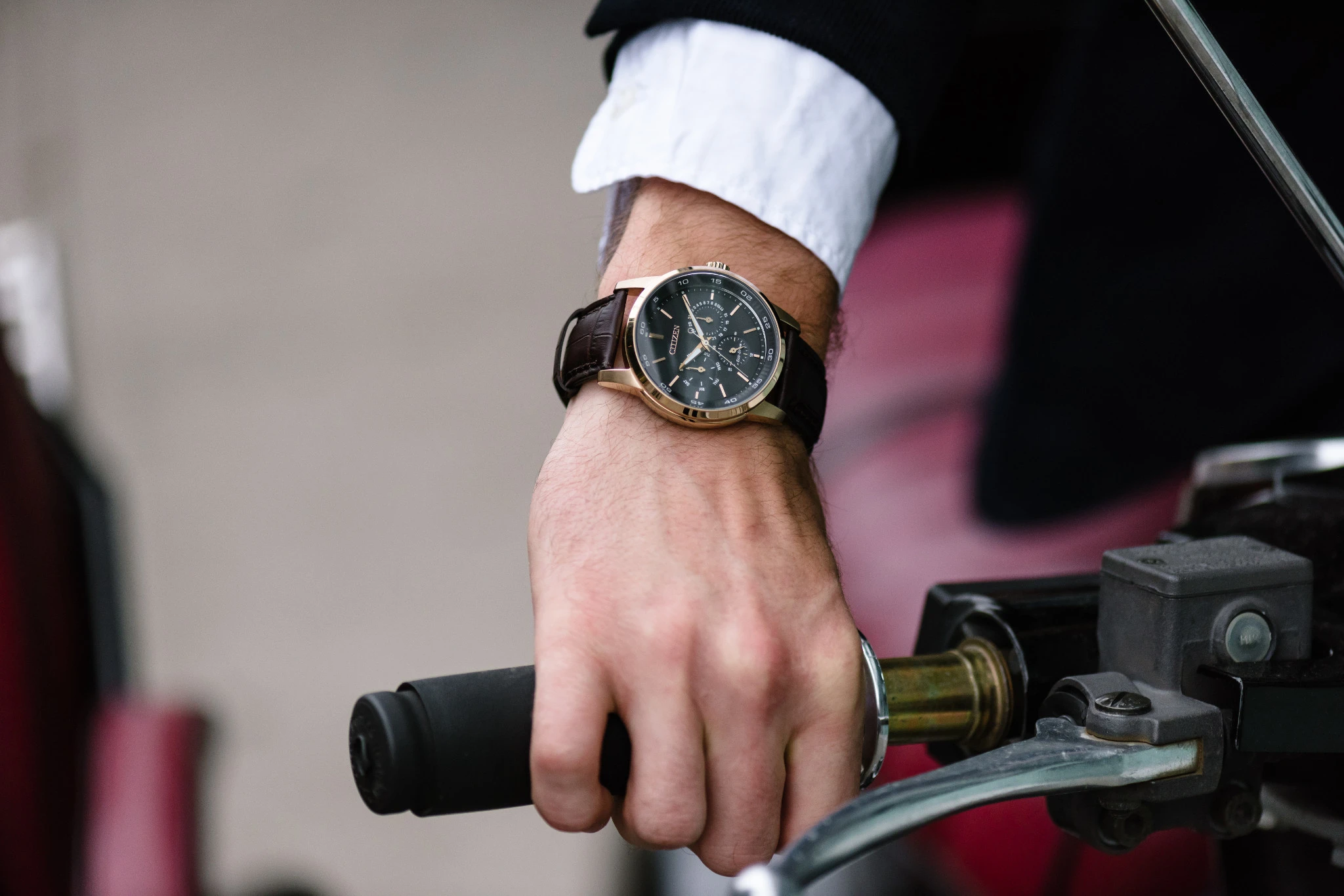 Corso - Men's Eco-Drive BU2013-08E Rose Gold Leather Watch | CITIZEN